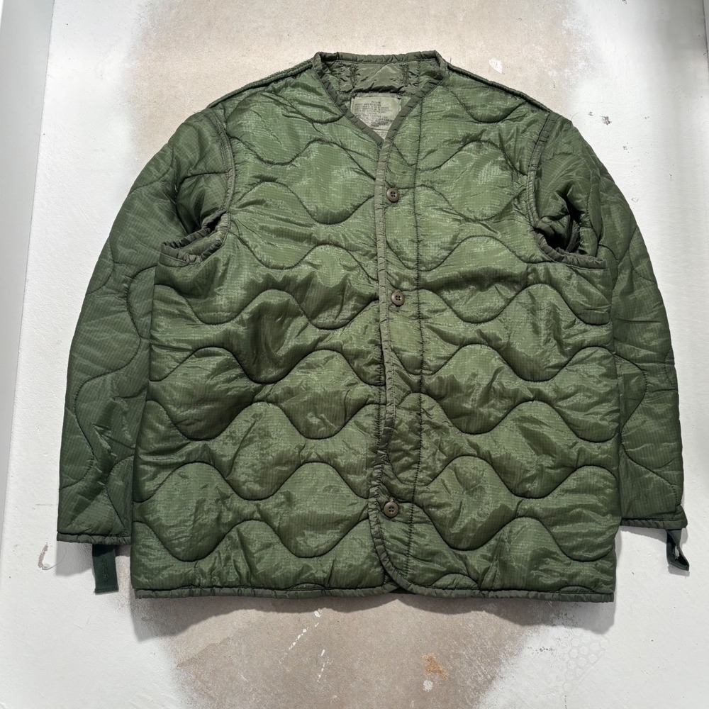 US Military M65 Field Jacket Liner Quilted Olive Drab Green Medium